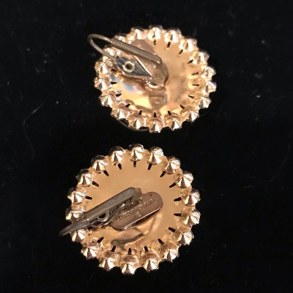 Mary Demarco vintage look large sparkly earrings. - Picture 7 of 8